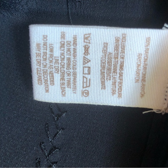 Free People Black Shimmer and Shine  Beaded Racerback Tank Top Blouse - Picture 7 of 7